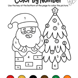 color by number Christmas