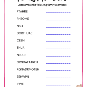 Family-Members-Unscramble-the-words