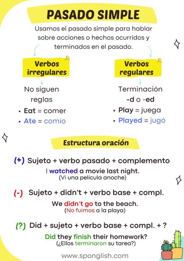 pasado simple en inglés resumen