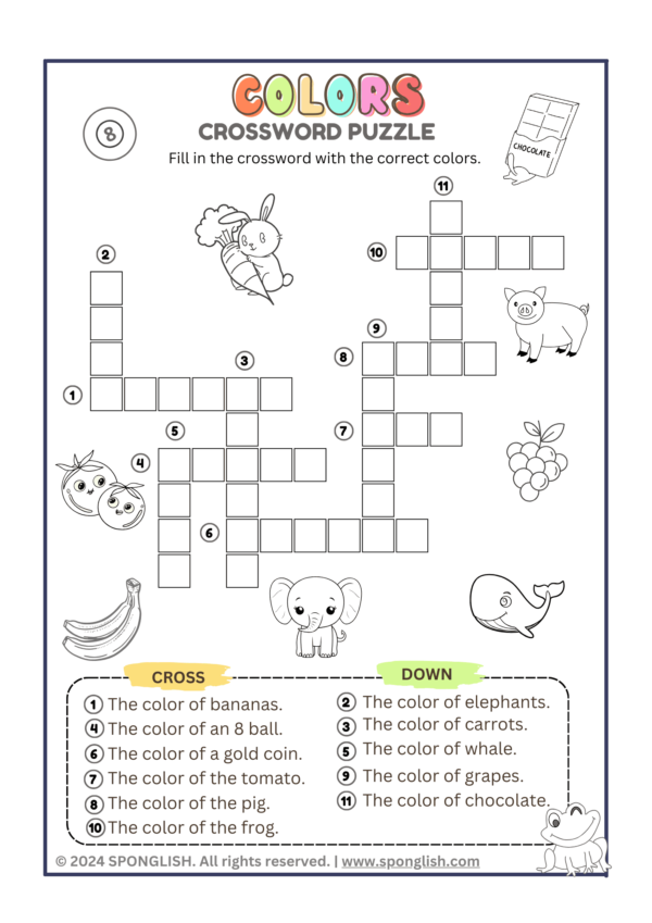 colors crossword puzzle