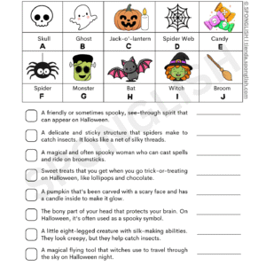 halloween words vocabulary