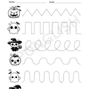 trace the lines version halloween