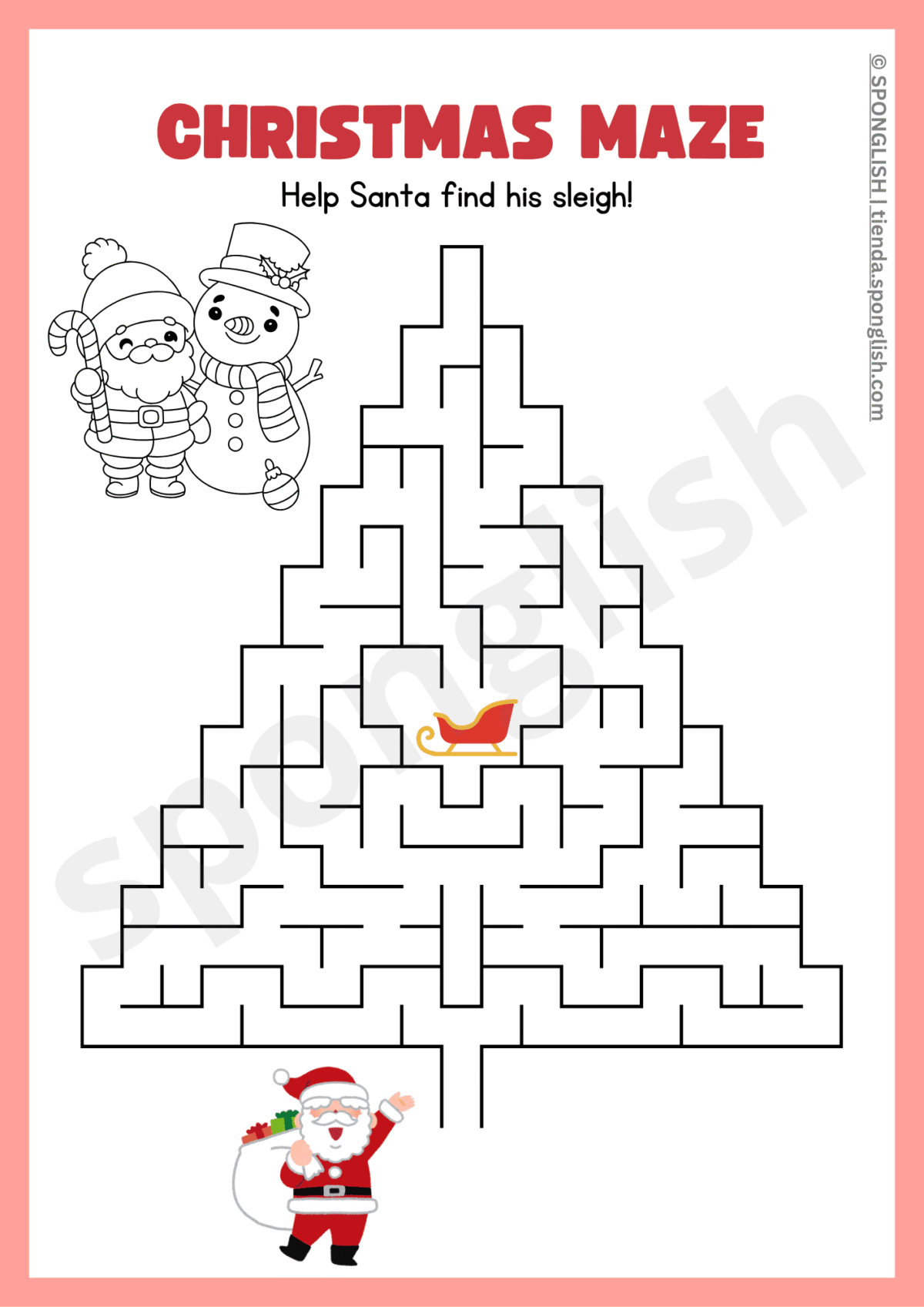 christmas maze help santa
