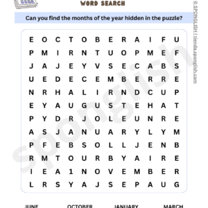 months of the year worksheet