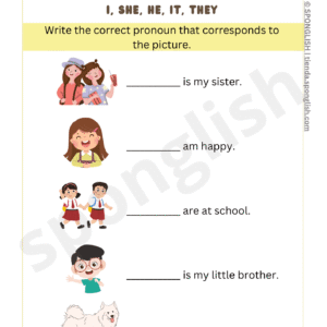 pronombres en inglés actividad