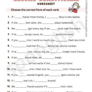 second conditional worksheet