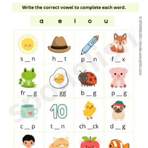 short vowel sounds worksheet