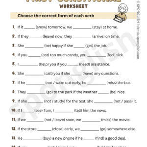 first conditional worksheet