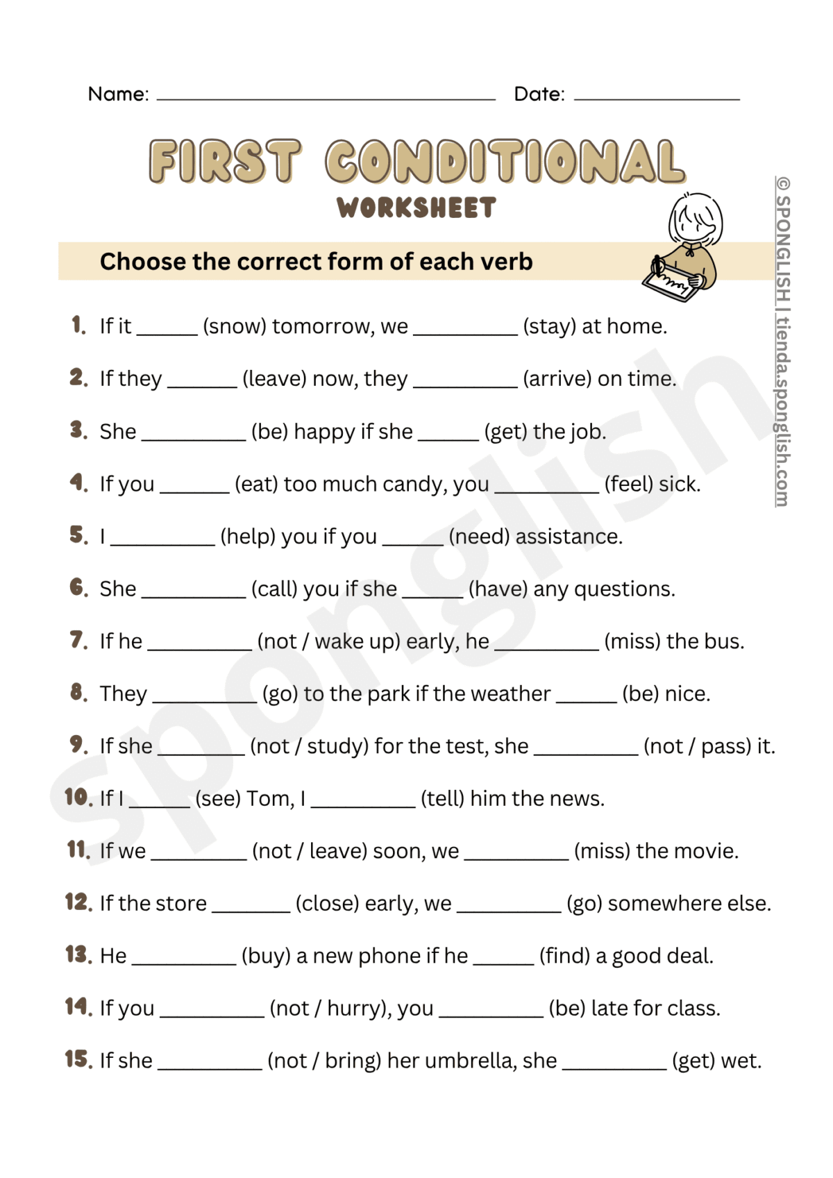 first conditional worksheet
