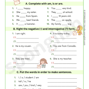 worksheet verbo to be pdf